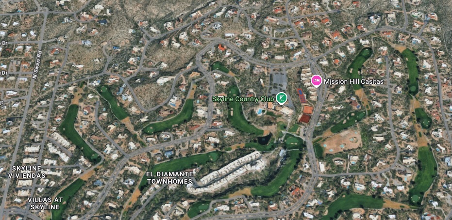 Skyline Country Club Estates aerial view